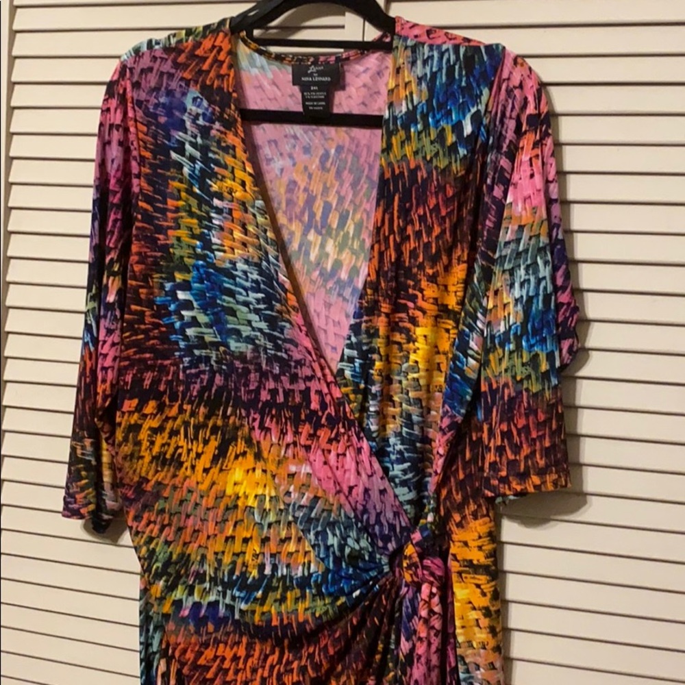 Colorful wrap dress